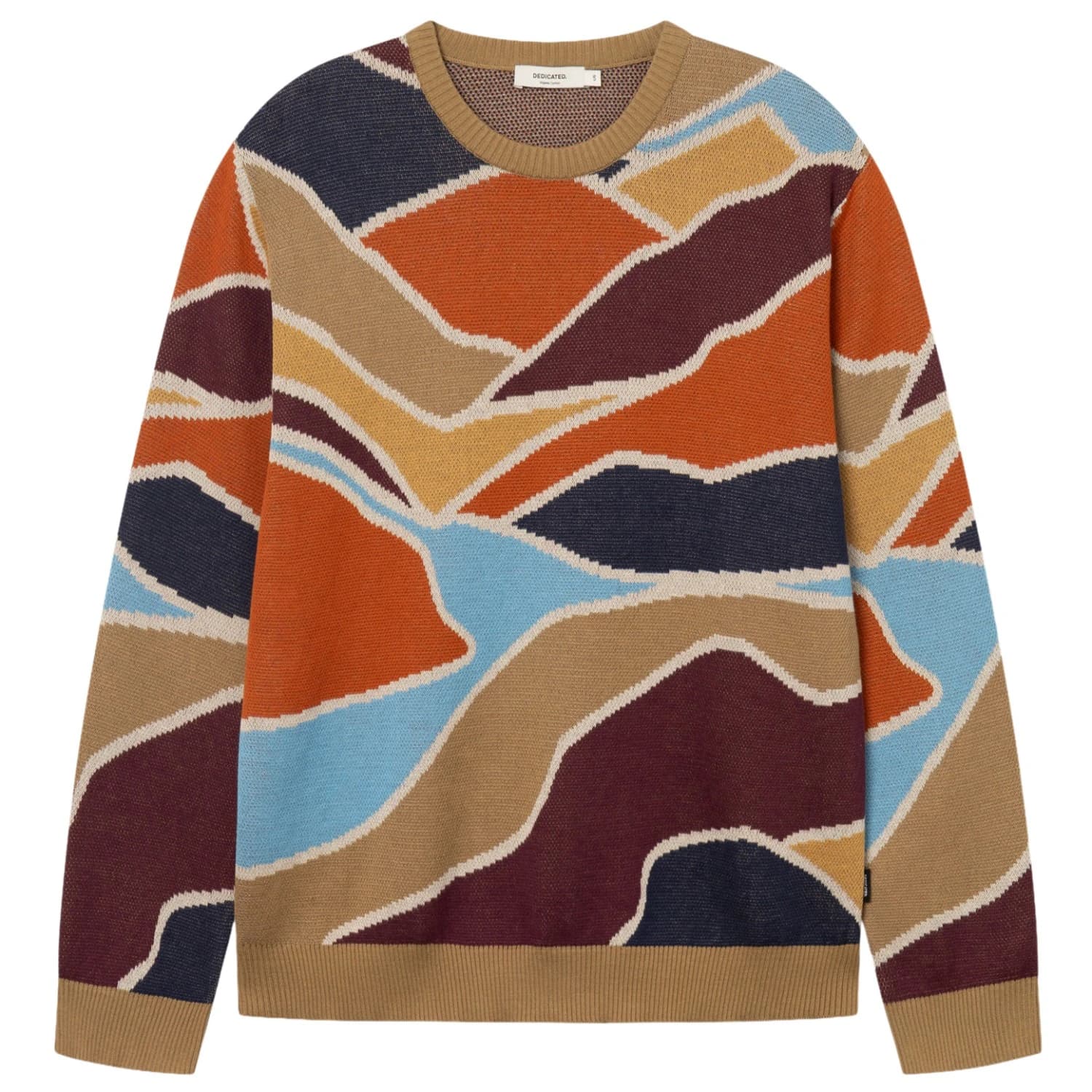 Мъжки пуловер DEDICATED Sweater Mora Patch Valley Jumper - Multi Color
