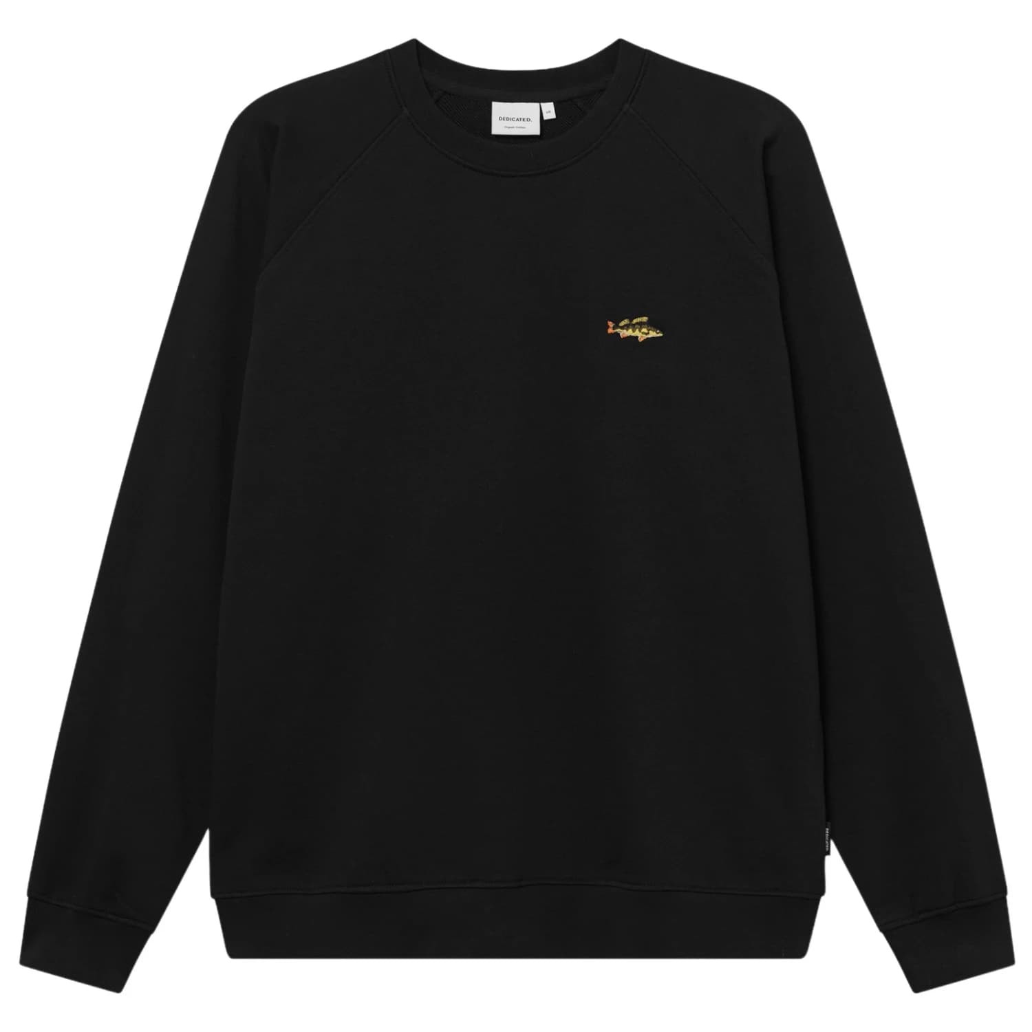 Мъжки пуловер DEDICATED Sweatshirt Malmoe Perch EMB Jumper - Black