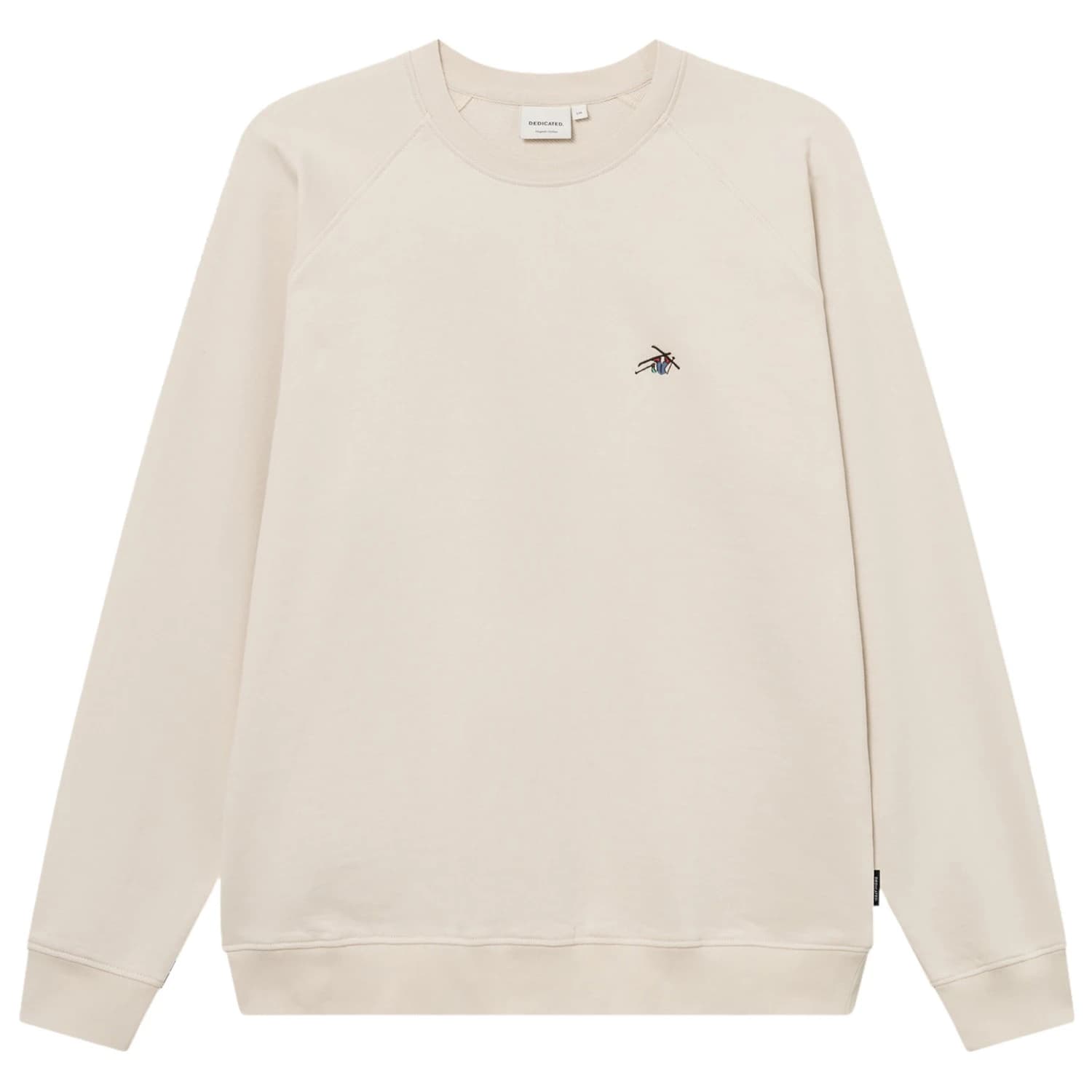 Мъжки пуловер DEDICATED Sweatshirt Malmoe Ski Crash EMB Jumper - Oat White