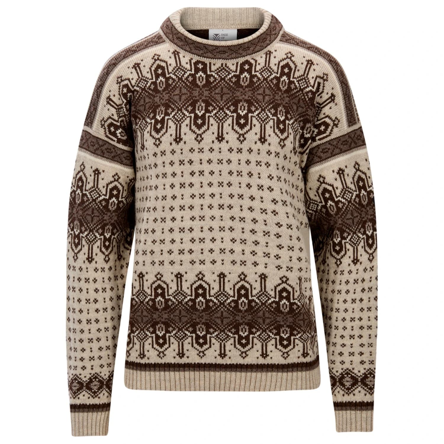 Пуловер Dale of Norway Albertville Sweater Merino jumper - Birch / Coffee