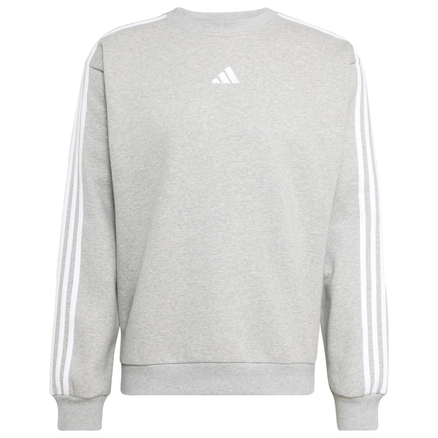 Мъжки пуловер adidas Essentials 3-Stripes Fleece Sweatshirt Jumper - Medium Grey Heather / White