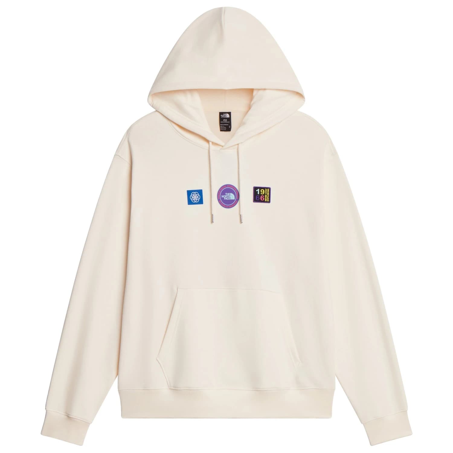 Мъжки суичър The North Face Explorer Badges RLX Hoodie - White Dune