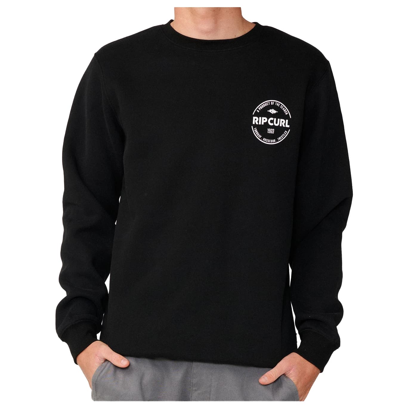 Мъжки пуловер Rip Curl Staple Crew Jumper - Black