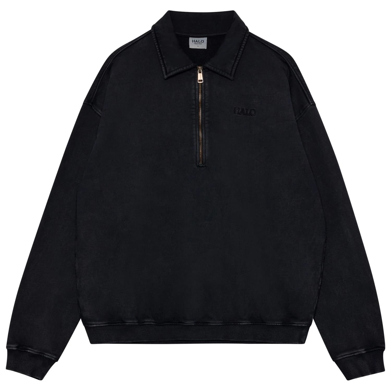 Пуловер Halo Boxy Polo Sweat Jumper - Black