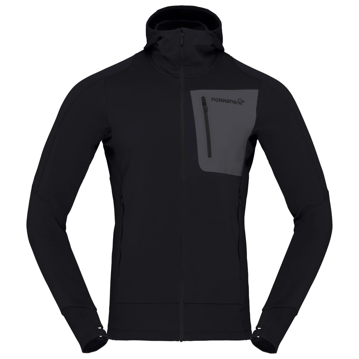 Мъжко ветрозащитно яке Norrøna Falketind Aero60 Hood Windproof jacket - Caviar