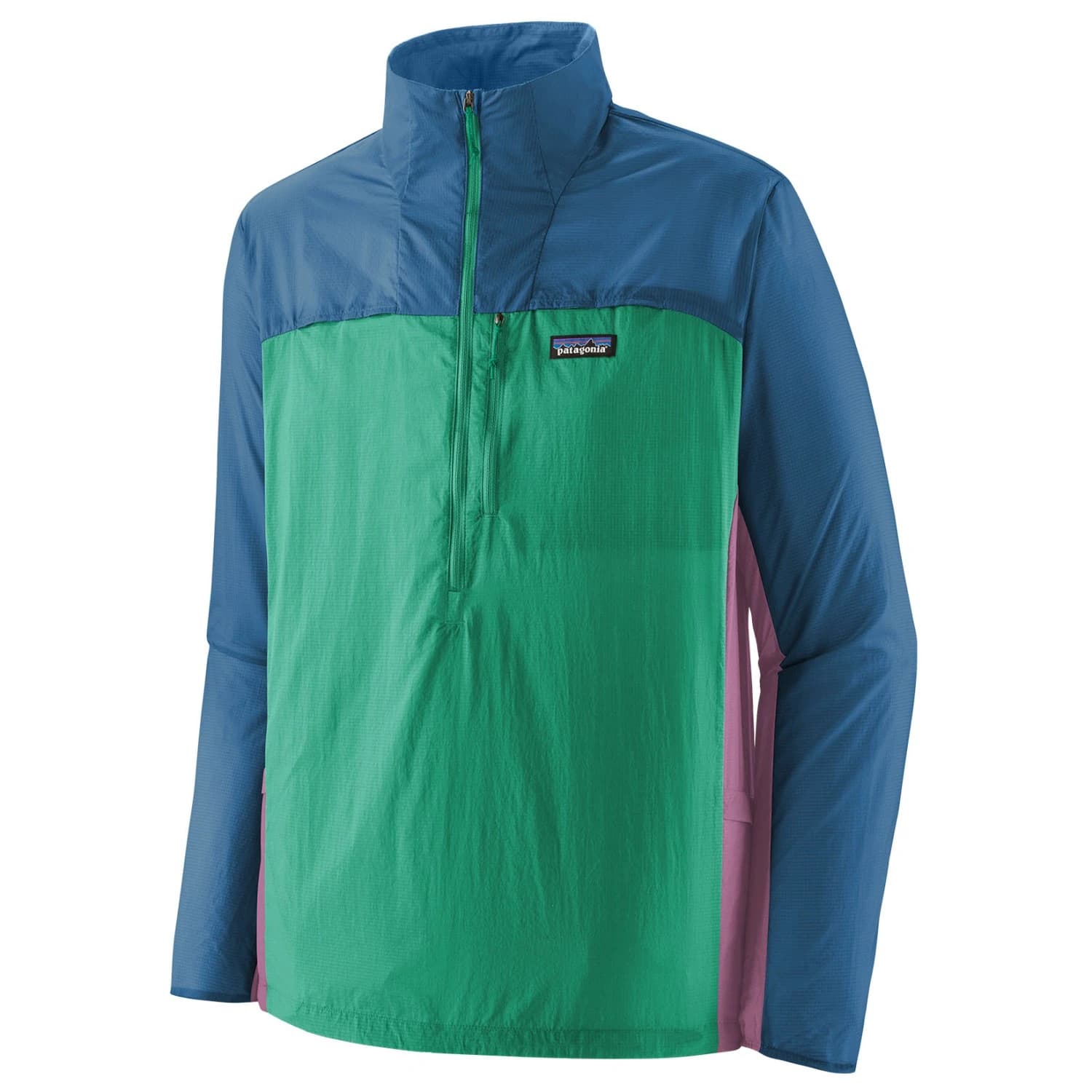 Мъжко ветрозащитно яке Patagonia Houdini Stash 1/2 Zip P/O Windproof jacket - Aqua Stone