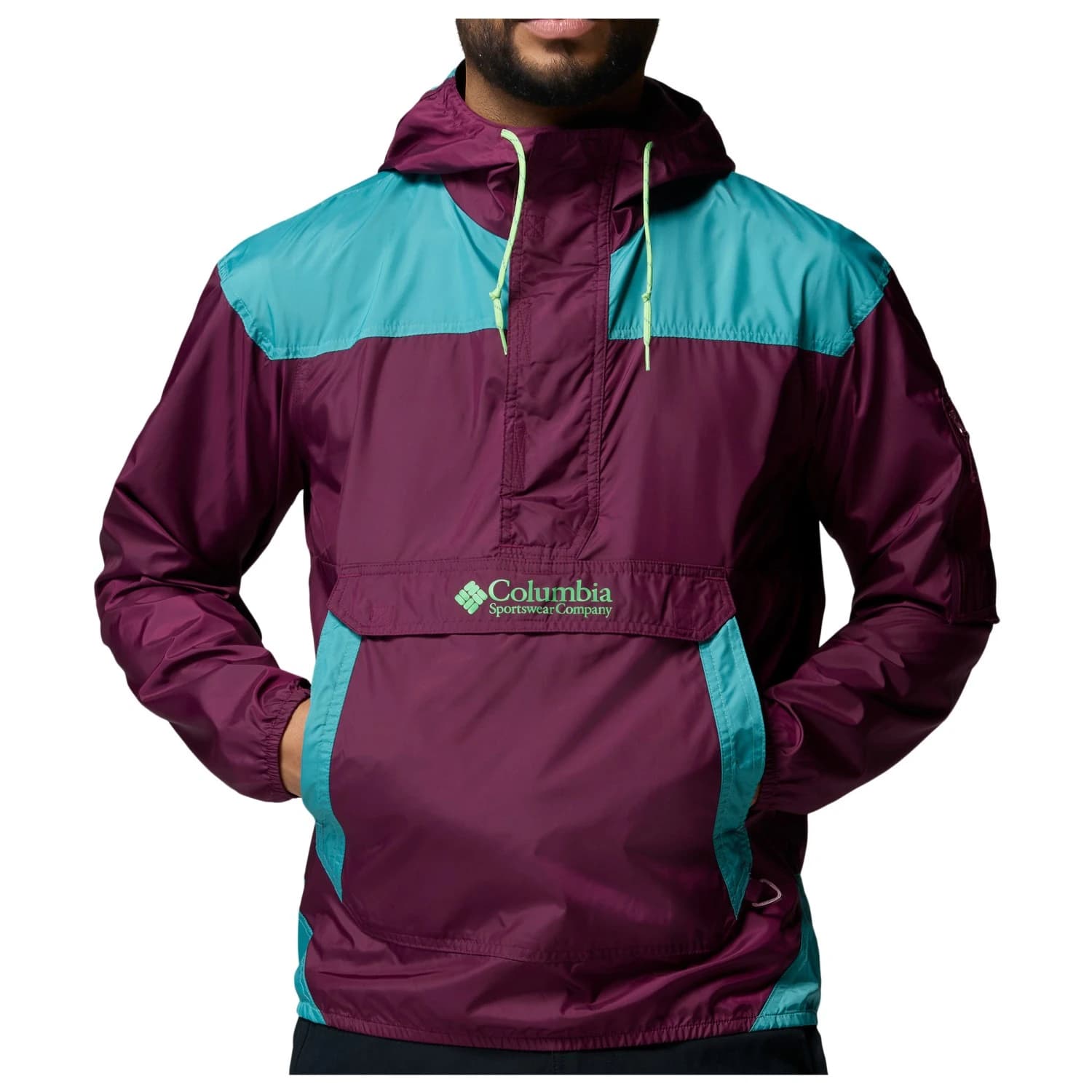 Мъжко ветрозащитно яке Columbia Challenger II Windbreaker Windproof jacket - Marionberry / Teal