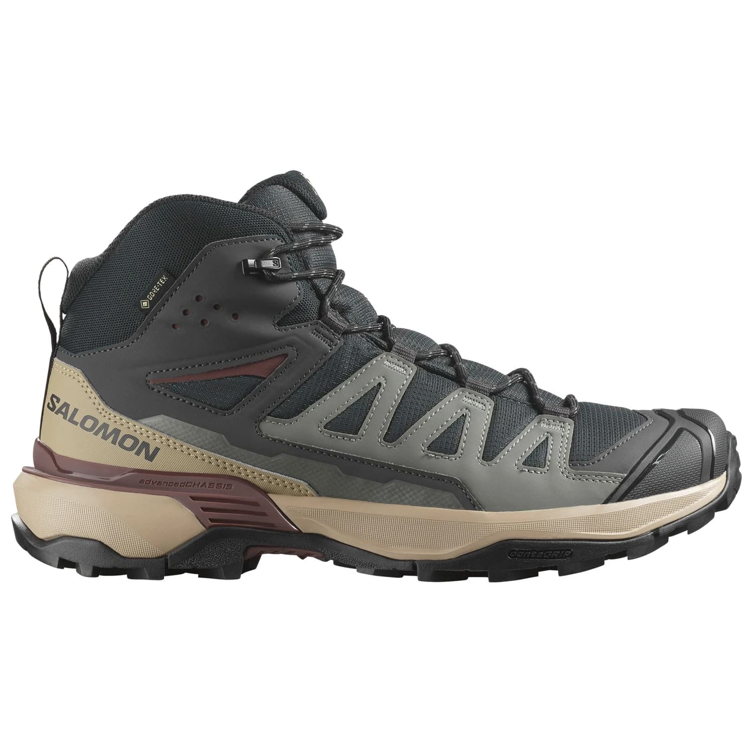 Мъжки туристически обувки Salomon X Ultra 360 Mid GTX Walking boots - Phantom / Desert Tan / Rum Raisin