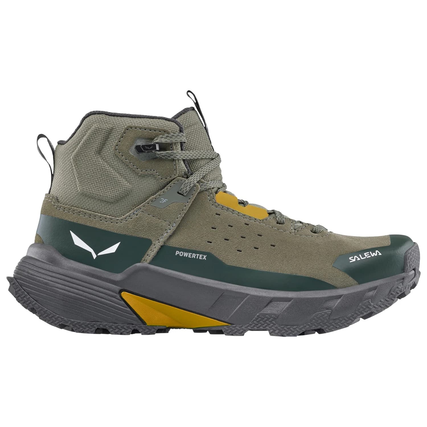 Мъжки туристически обувки Salewa Pedroc 2 Leather Mid PTX Walking boots - Faded Green / Dark Olive