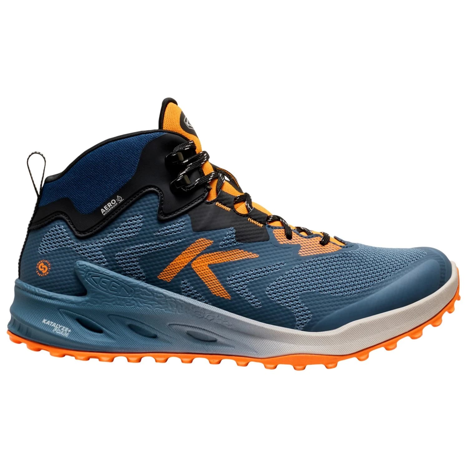 Мъжки туристически обувки Keen Zionic NXT Mid WP Walking boots - Naval Academy / Bright Marigold