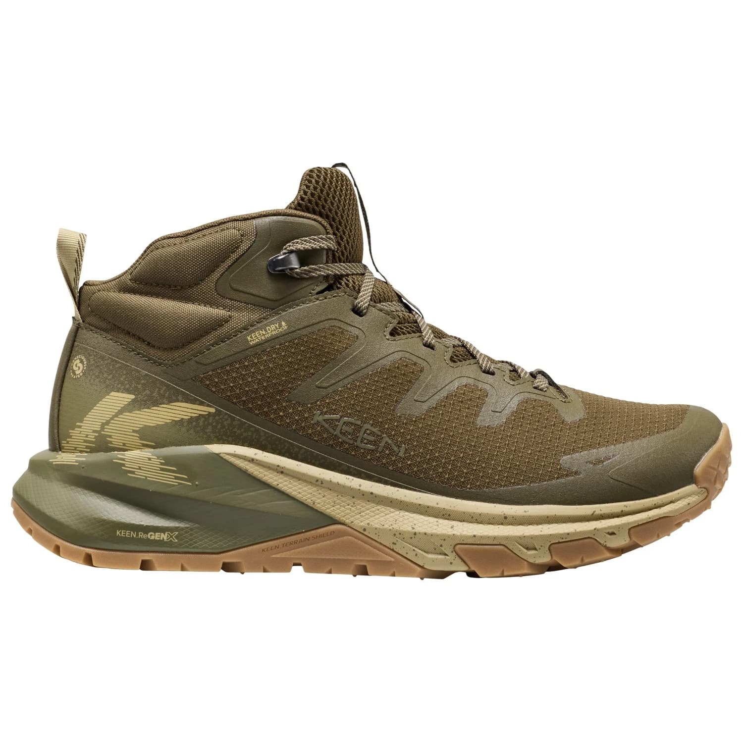 Мъжки туристически обувки Keen Targhee Apex Mid WP Walking boots - Dark Olive / Khaki