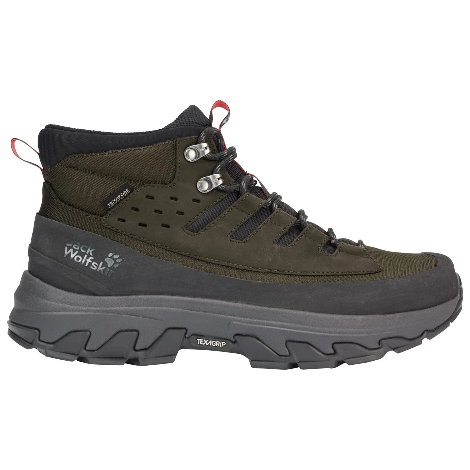 Мъжки туристически обувки Jack Wolfskin Apex Hike Texapore Mid Walking boots - Obsidian Moss