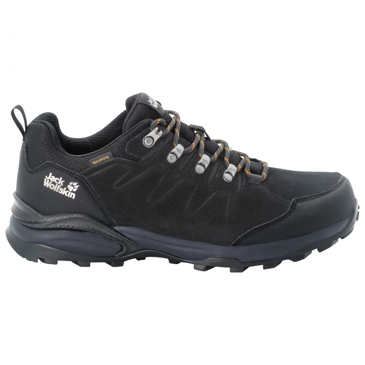 Мъжки мултиспорт обувки Jack Wolfskin Refugio Texapore Low Multisport shoes - Phantom / Burly Yellow XT