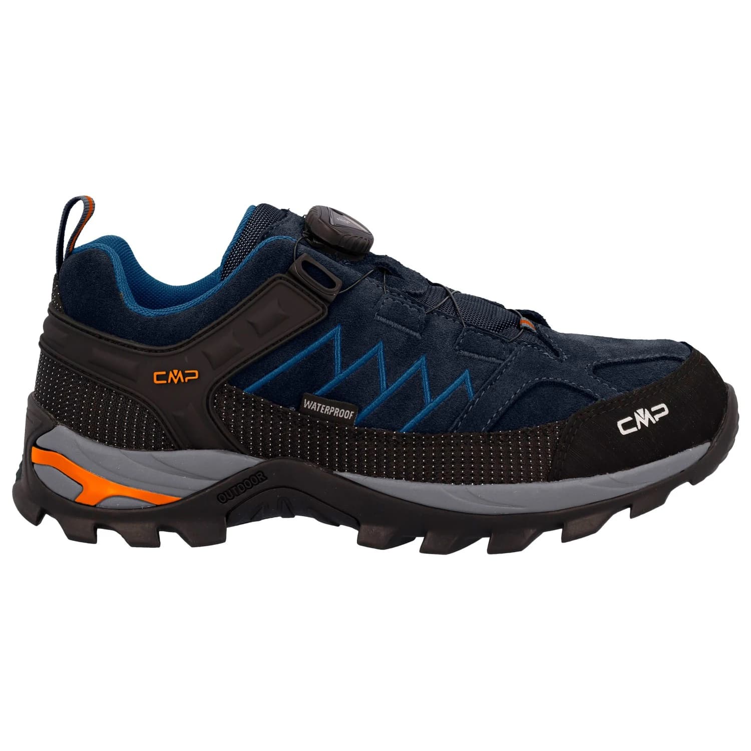 Мъжки мултиспорт обувки CMP Rigel Low Fitgo Trekking Shoes WP 3Q13587 Multisport shoes - B.Blue / Flash Orange