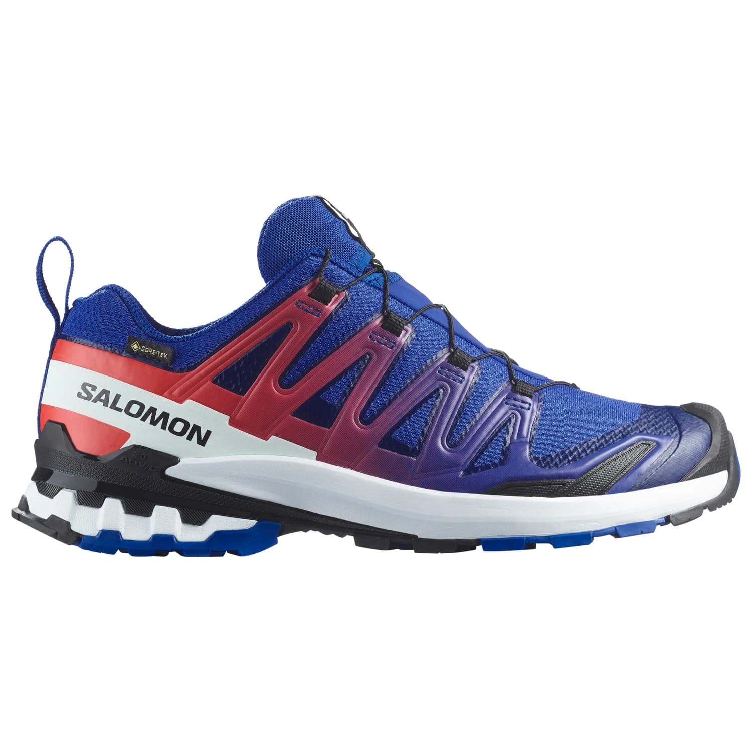 Мултиспорт обувки Salomon XA Pro 3D V9 GORE-TEX Equipe Multisport shoes - Surf The Web / Fiery Red / White