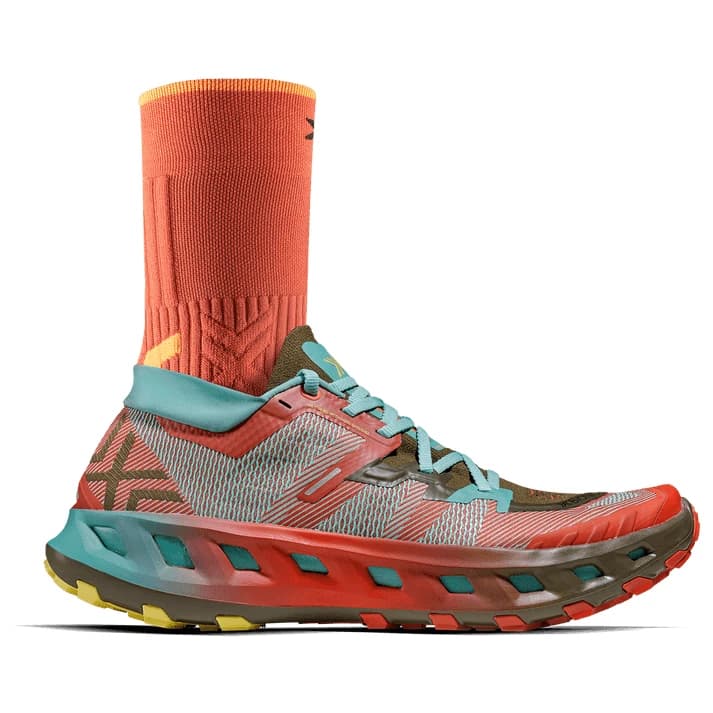 Маратонки X-Bionic Terraskin X02 Trail running shoes - Burnt Red / Aqua / Dark Kaki