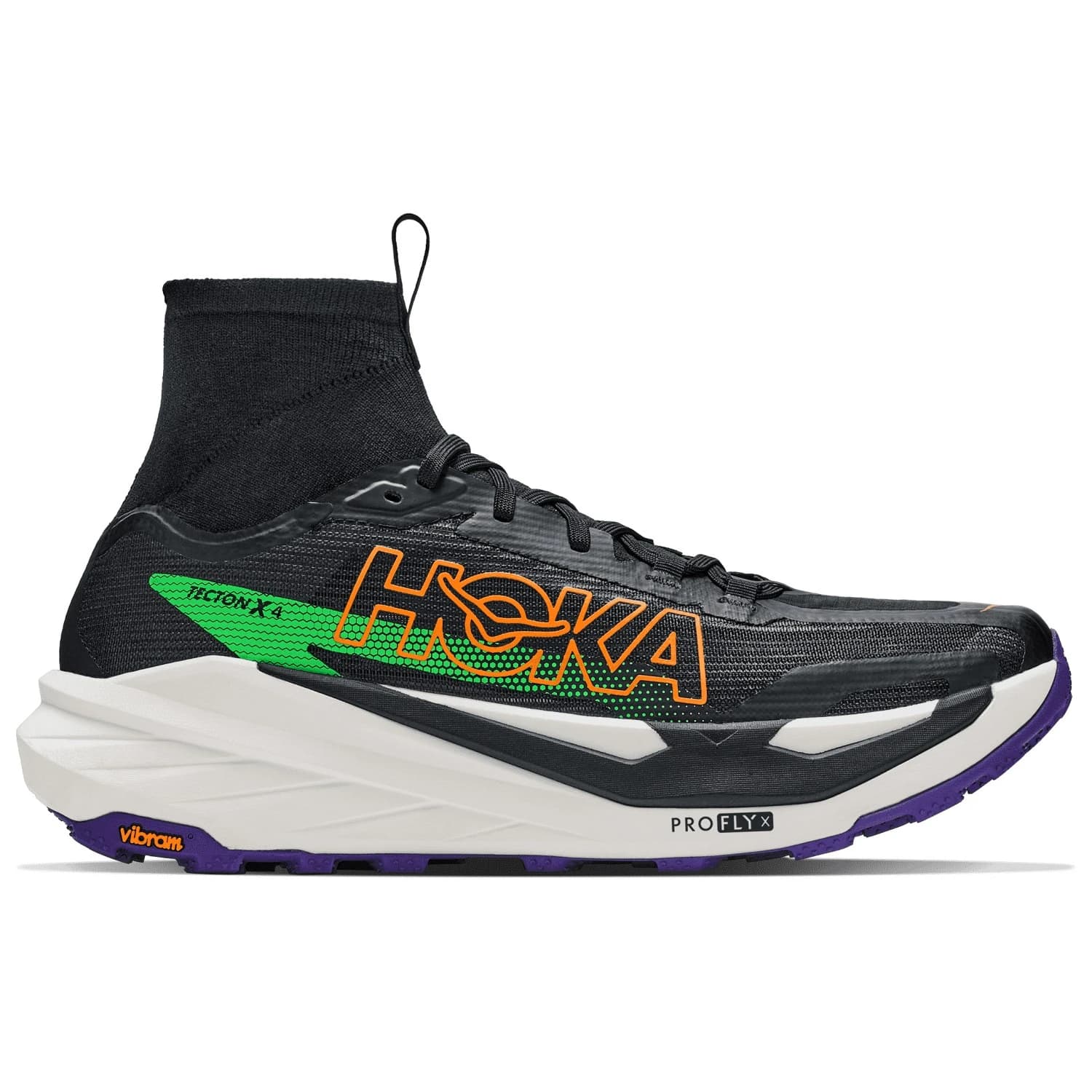 Маратонки HOKA Tecton X 4 Trail running shoes - Black / Neon Green