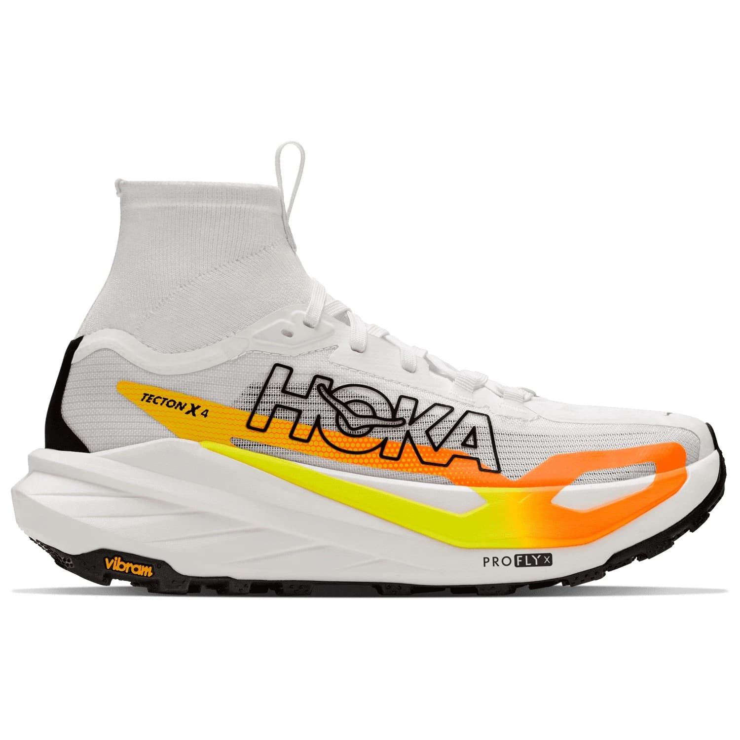 Маратонки HOKA Tecton X 4 Trail running shoes - Frost / Neon Tangerine