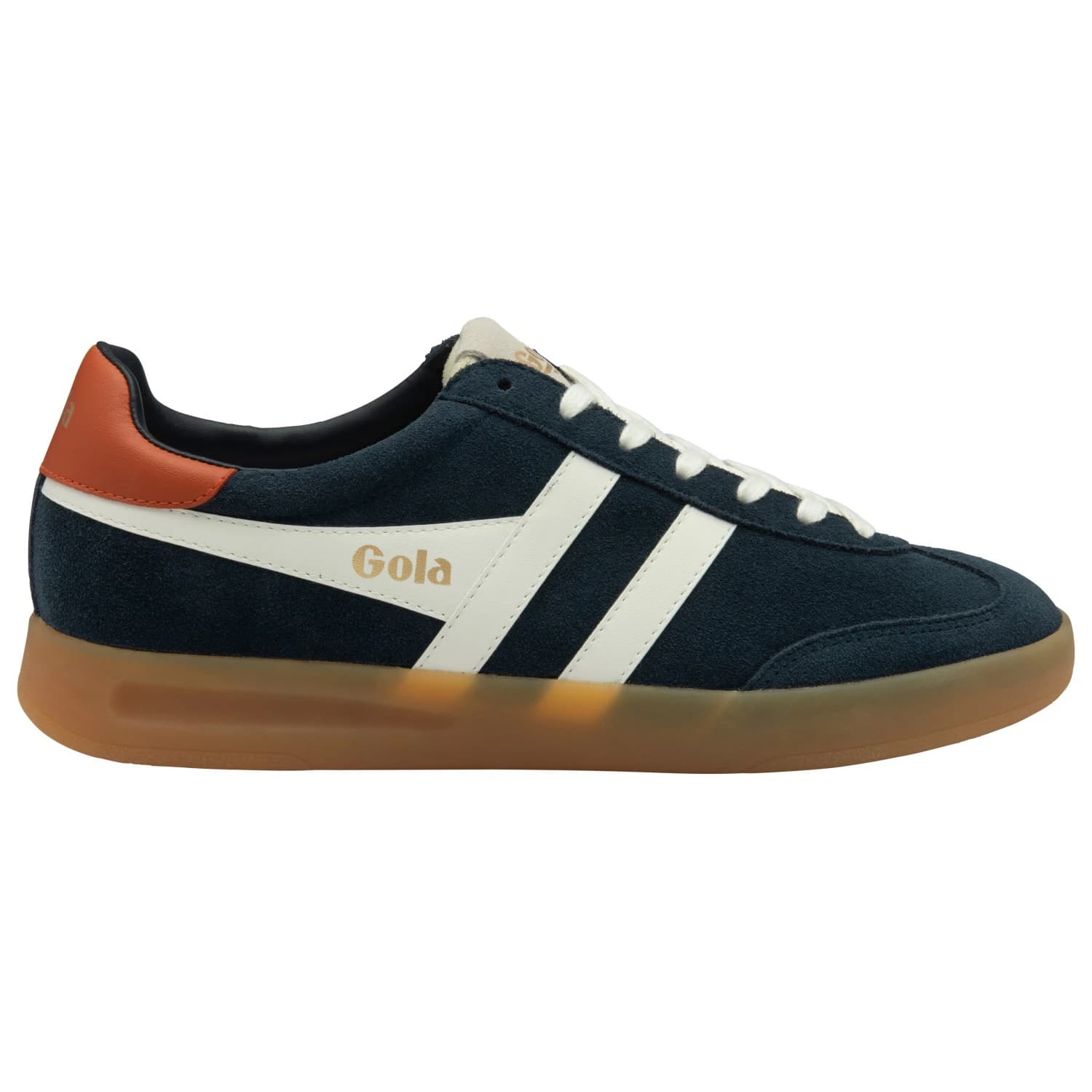 Мъжки маратонки Gola Cyclone Leather Sneakers - Navy / Off White / Moody Orange / Gum