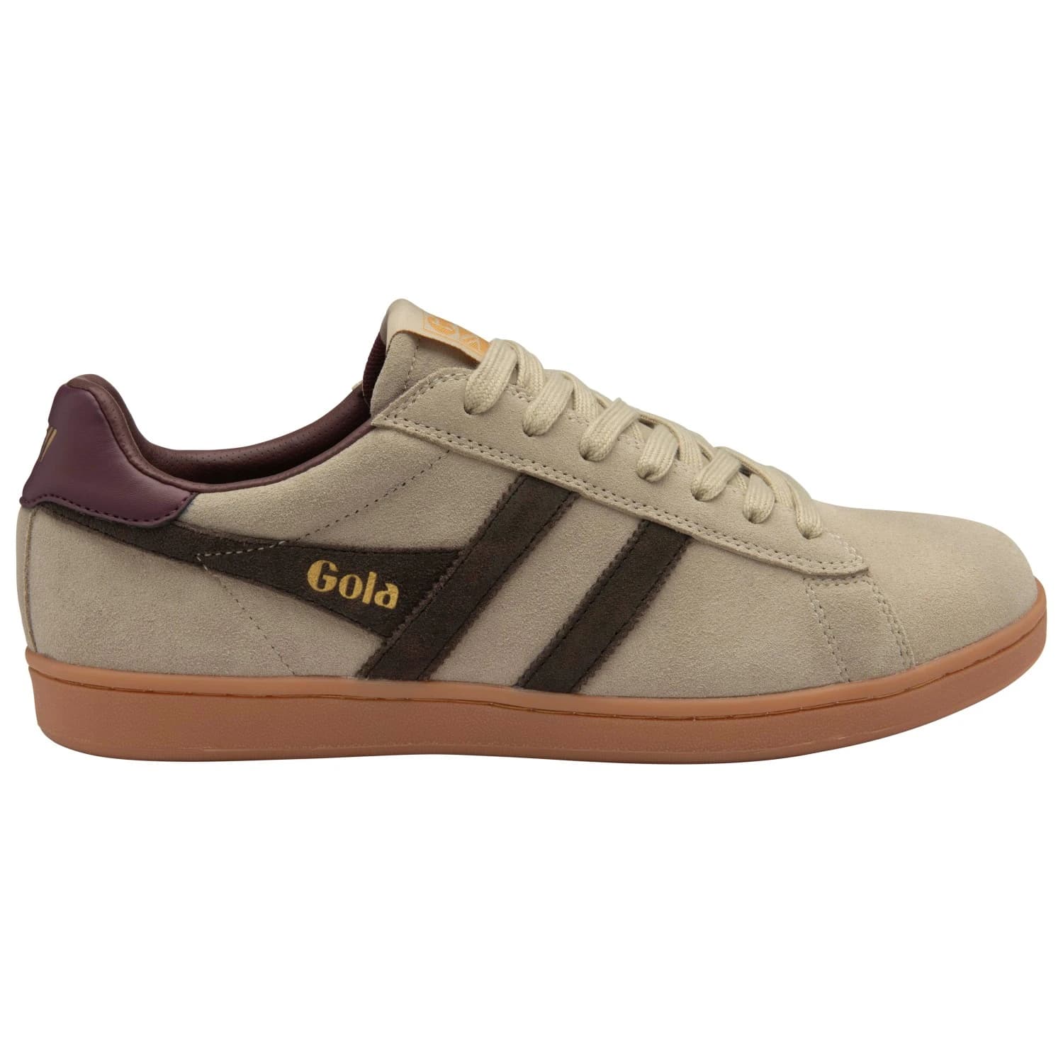 Мъжки маратонки Gola Equipe II Suede Sneakers - Bone / Mocha / Red Ochre
