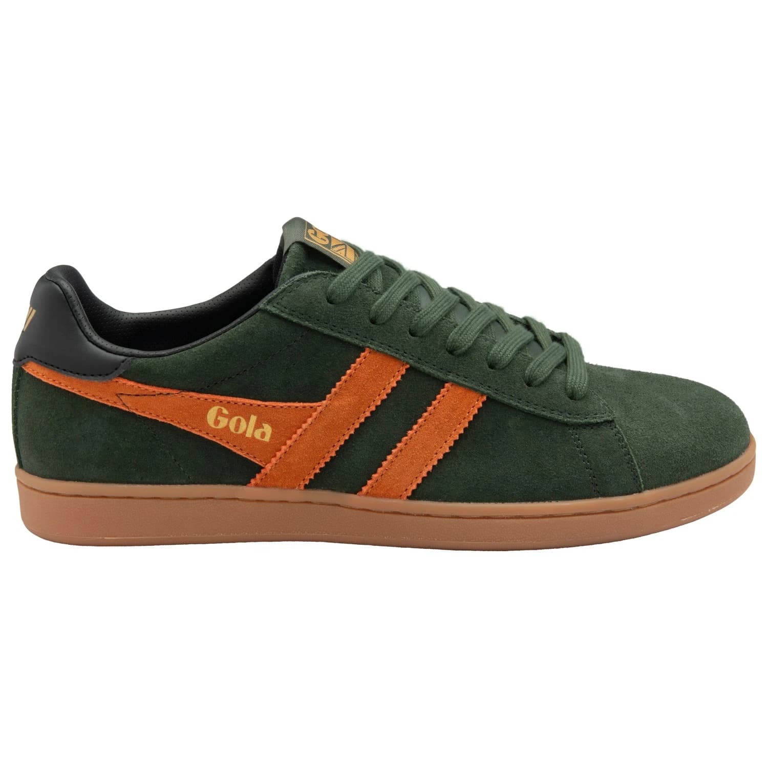 Мъжки маратонки Gola Equipe II Suede Sneakers - Dark Khaki / Moody Orange / Black