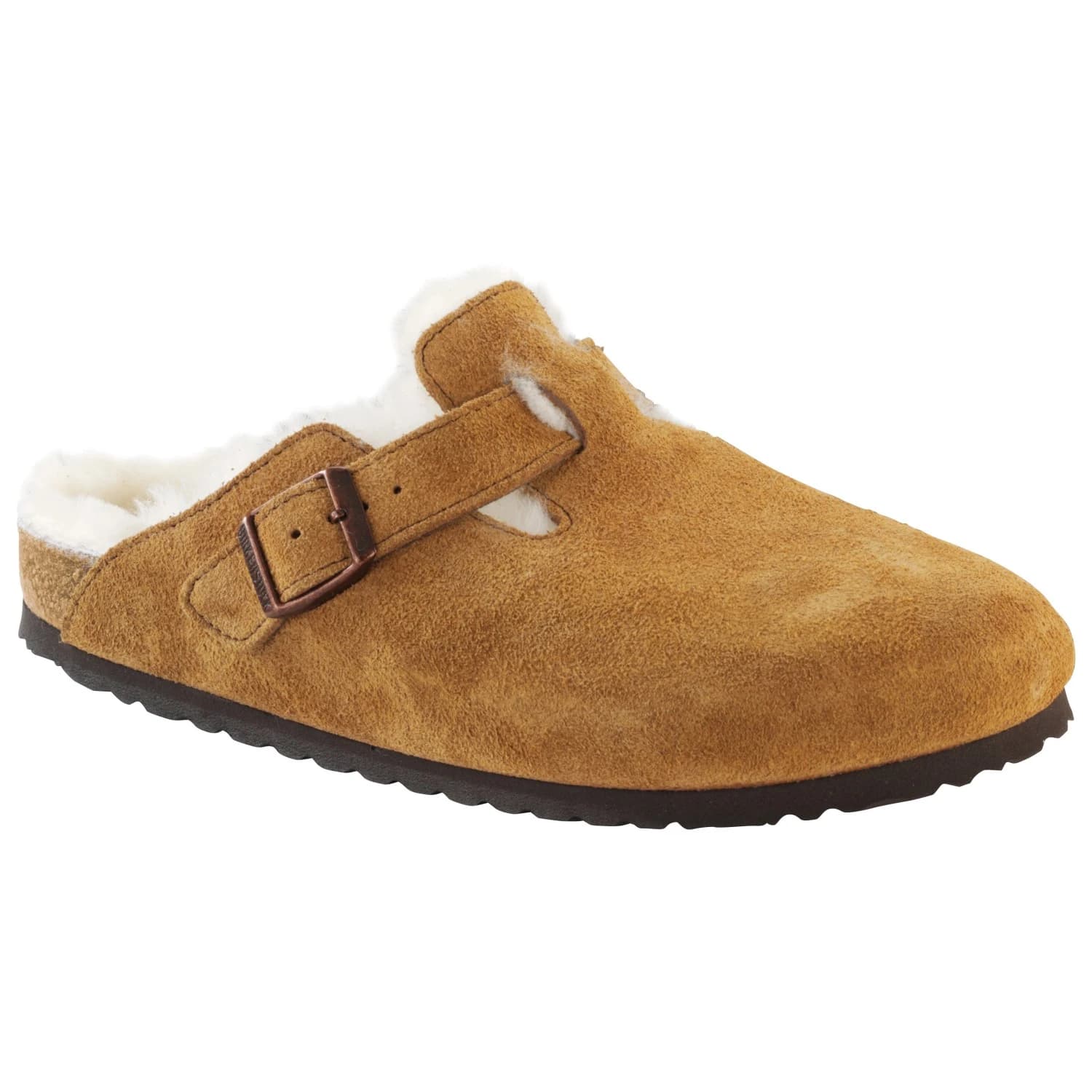 Сандали Birkenstock Boston Suede Shearling Sandals - Mink
