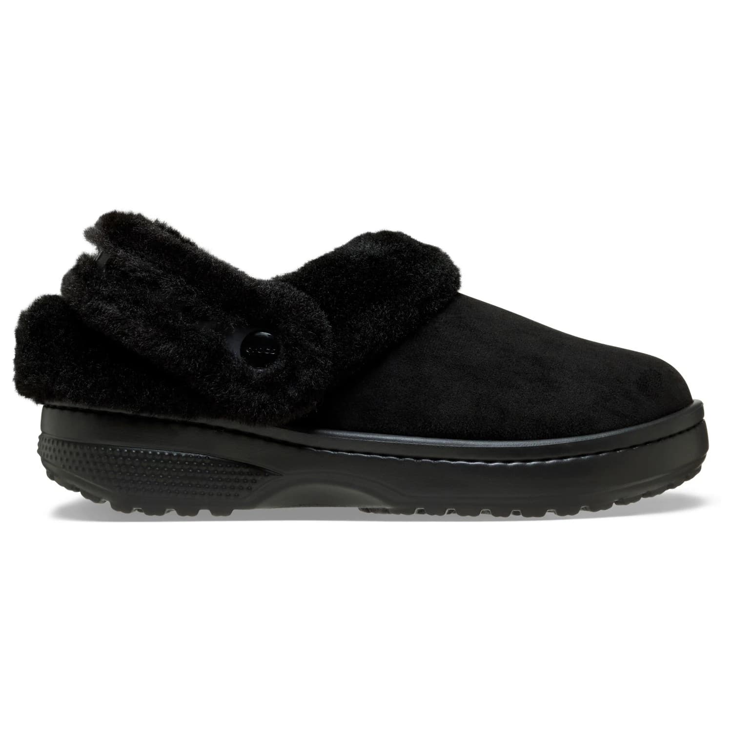 Пантофи Crocs Classic Unfurgettable Vegan Suede Clog House slippers - Black