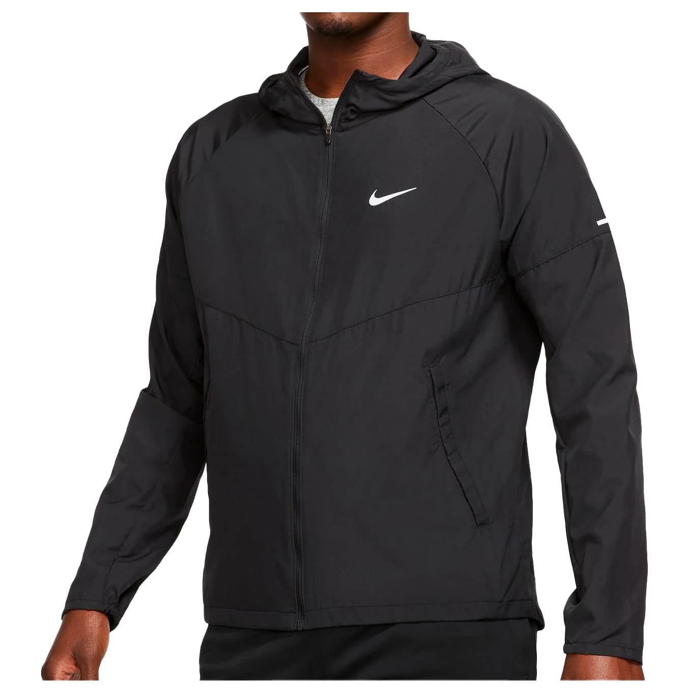 Мъжко яке за бягане Nike Repel Miler Running Jacket - Black / Black / Reflective Silver