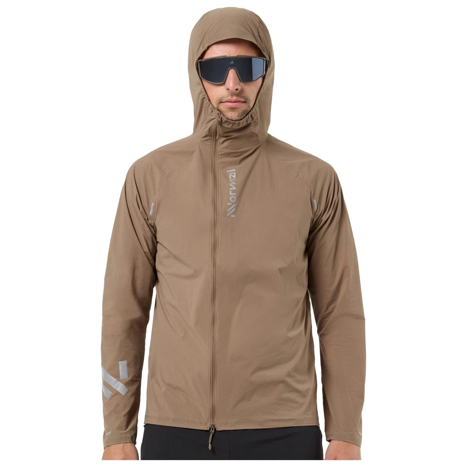 Мъжко яке за бягане NNormal Bora Wind Jacket Running jacket - Brown