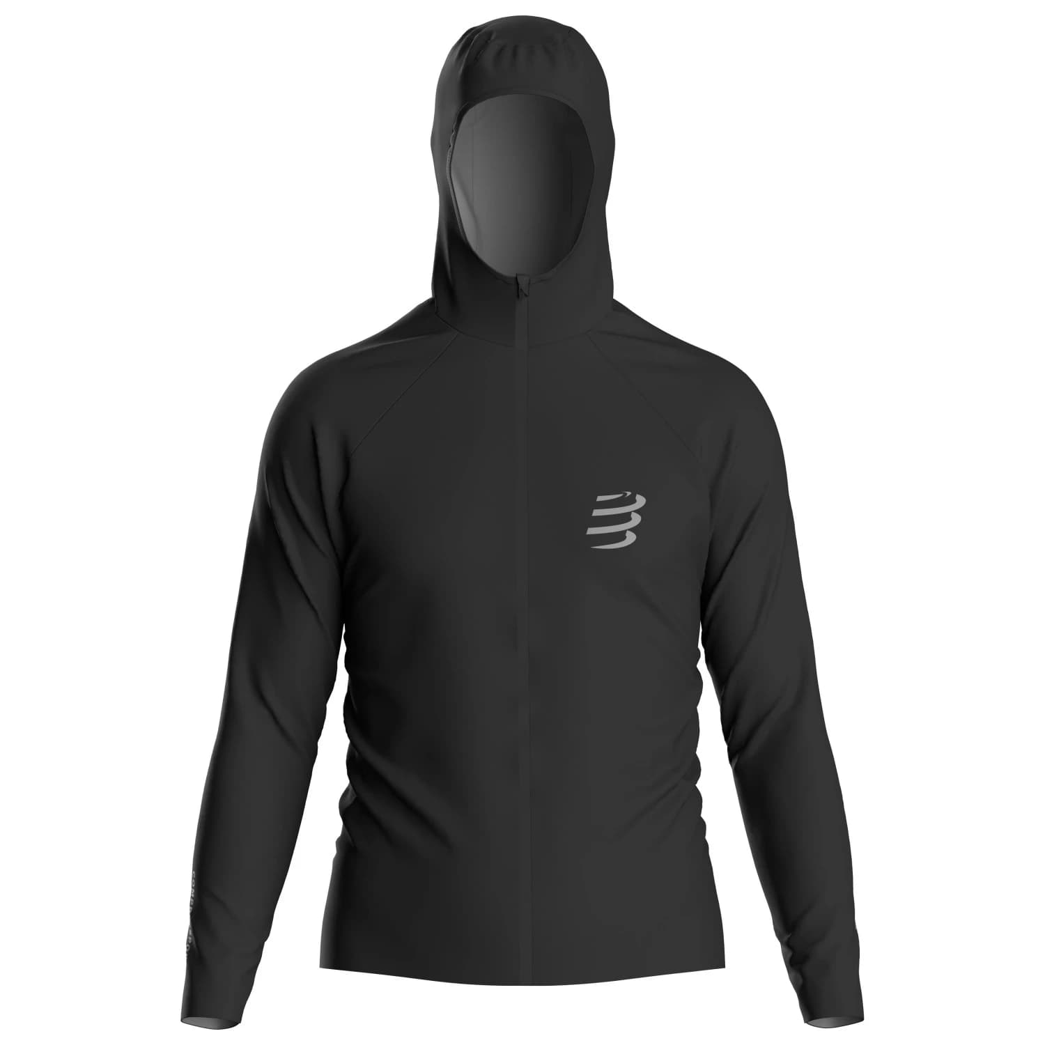 Мъжко яке за бягане Compressport Hurricane Waterproof Jacket Running jacket - Black / Reflective Silver