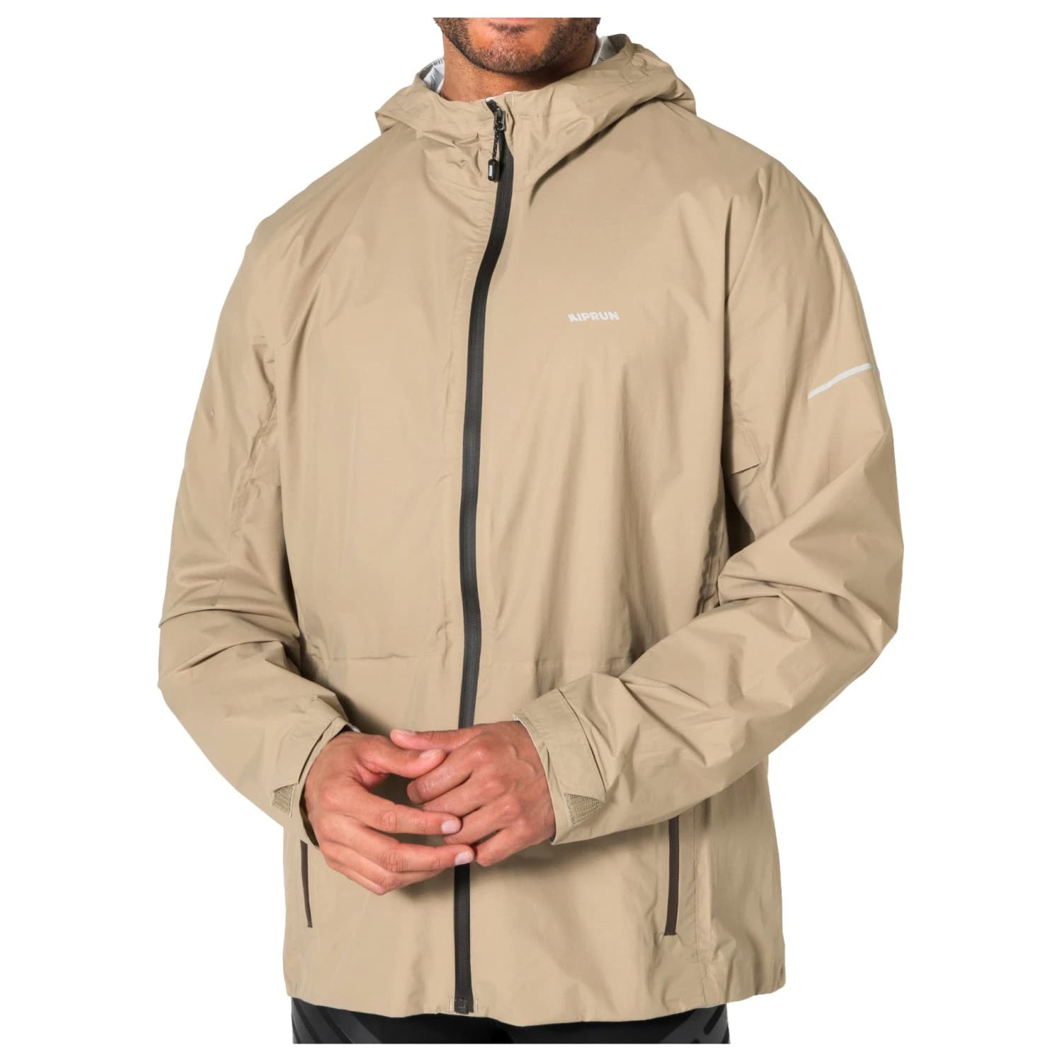 Яке за бягане Kiprun Run Perf Rain Jacket Running jacket - Beige