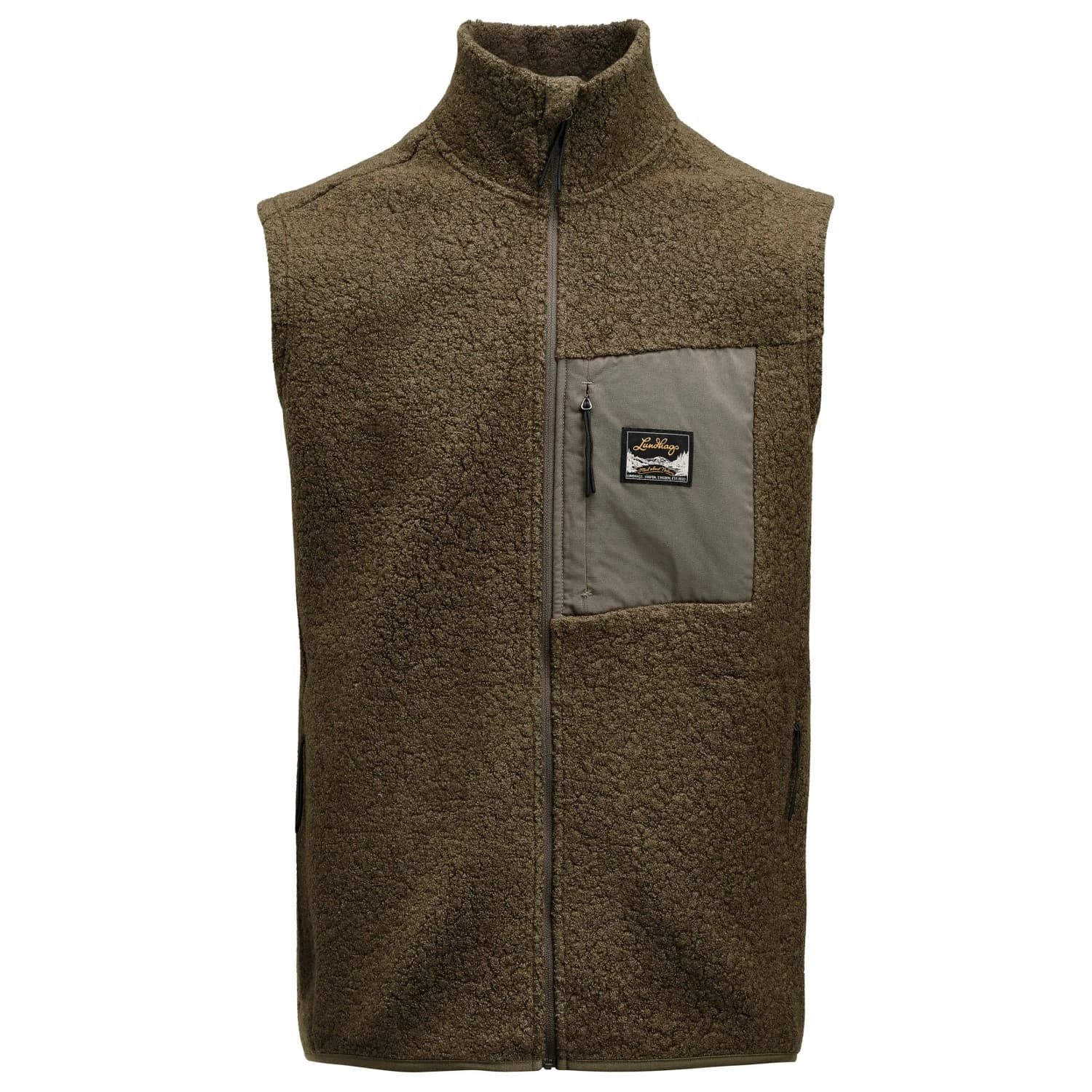 Мъжки вълнен елек Lundhags Flok Wool Pile Vest Wool vest - Forest Green