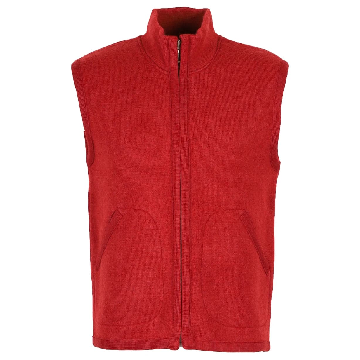 Мъжки вълнен елек Flomax Boiled Wool Zipped Vest Wool vest - Mohnrot Melange