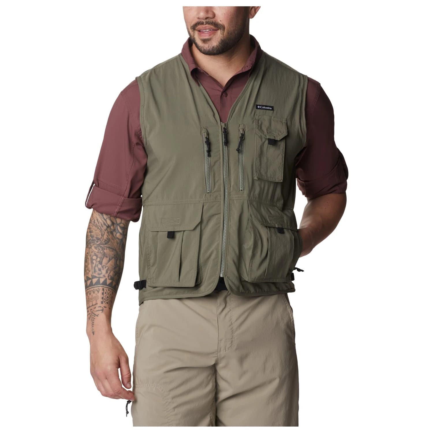 Мъжки софтшел елек Columbia Silver Ridge Utility Vest Softshell vest - Stone Green
