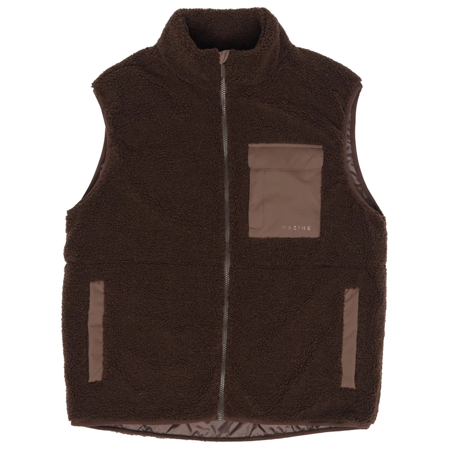 Мъжки поларен елек Mazine Padded Sherpa Vest Fleece vest - Chocolate / Grey Brown