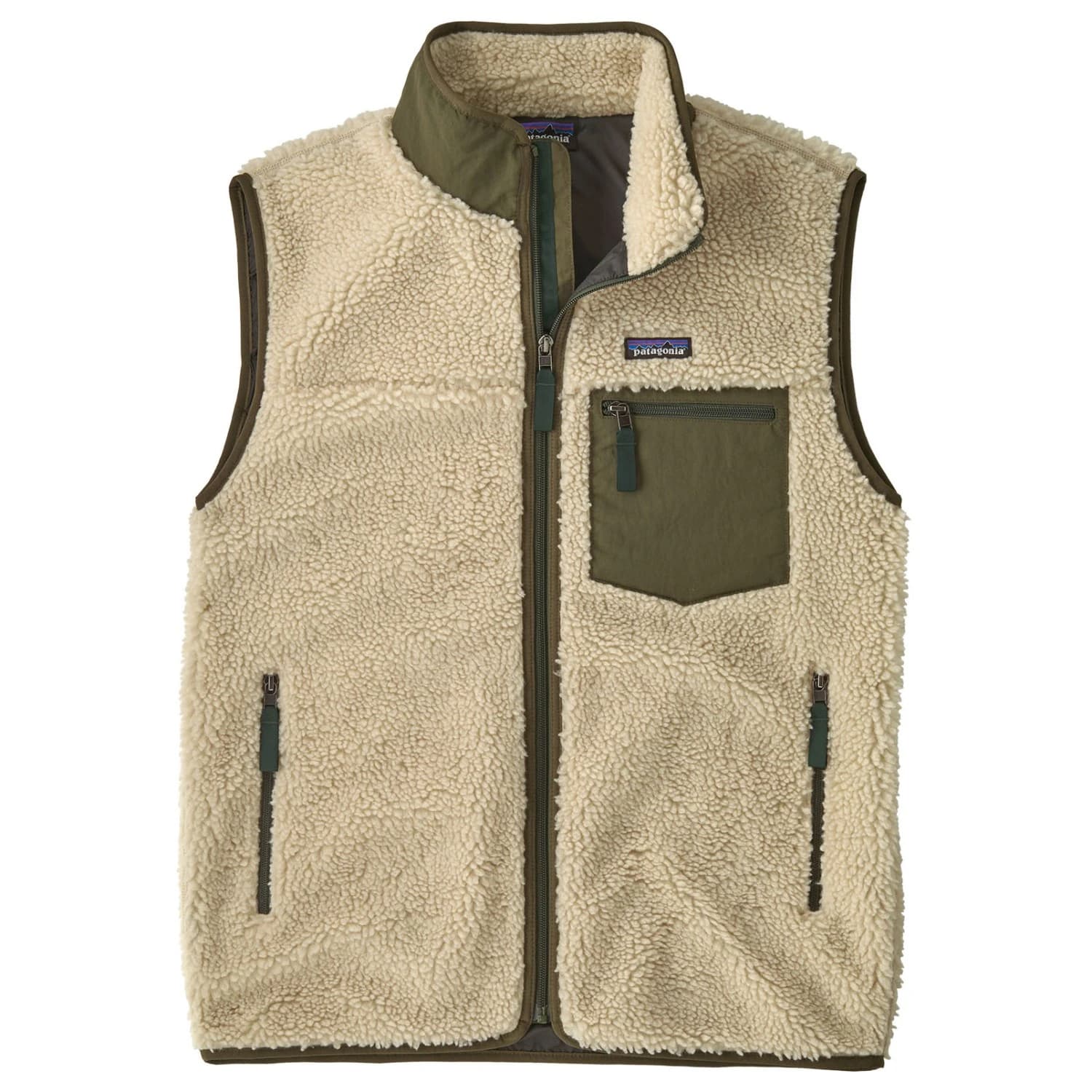 Мъжки поларен елек Patagonia Classic Retro-X Vest Fleece vest - Dark Natural w/Basin Green