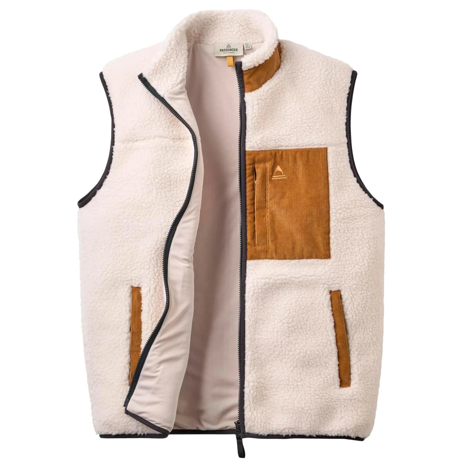 Поларен елек Passenger Trekker Recycled Deep Pile Sherpa Vest Fleece vest - Warm Ivory