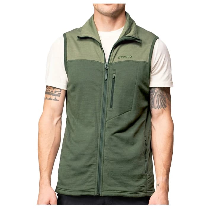 Мъжки вълнен елек Devold Explorer Merino Vest Merino vest - Forest / Lichen