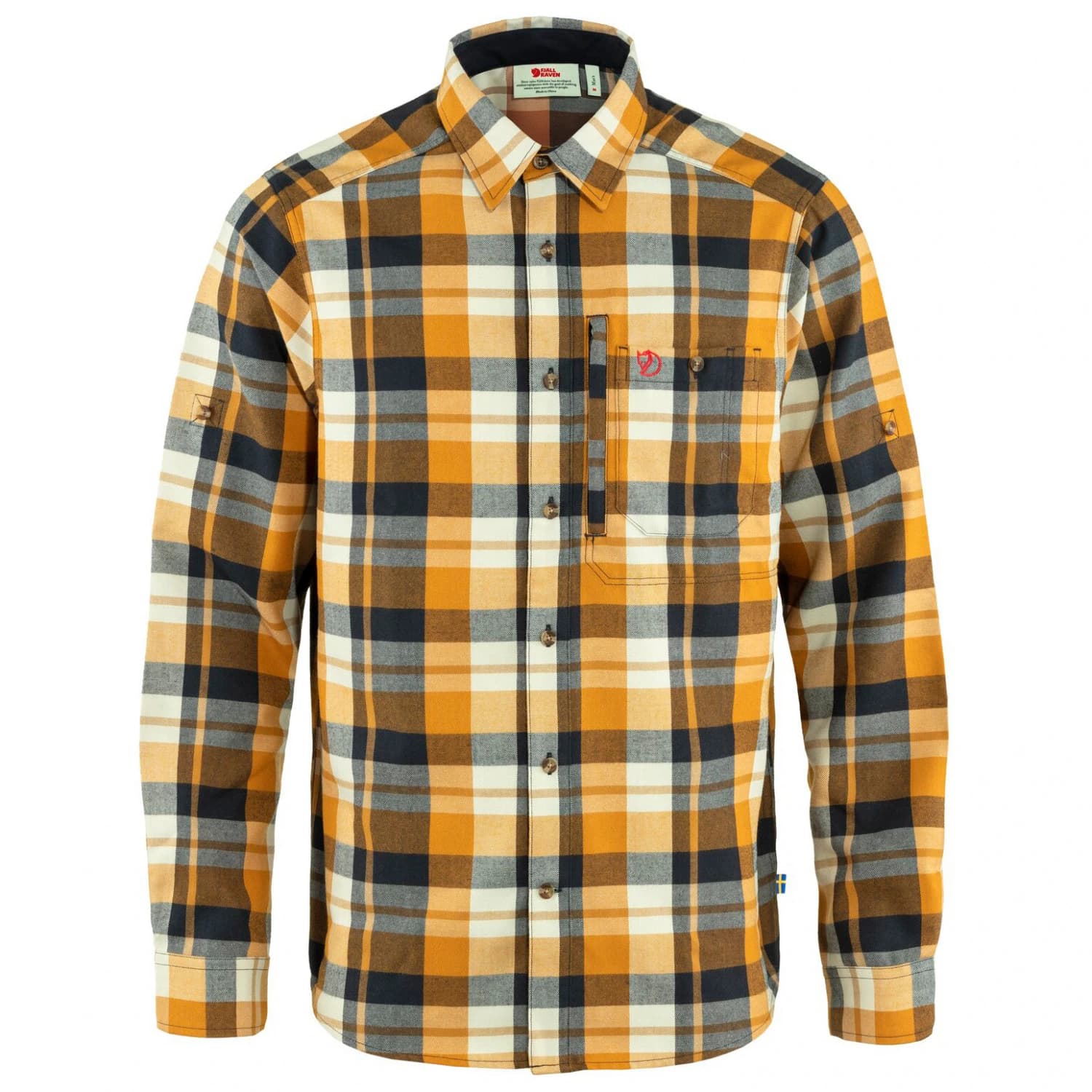 Мъжка риза с копчета Fjällräven Fjällglim Shirt - Buckwheat Brown / Dark Navy