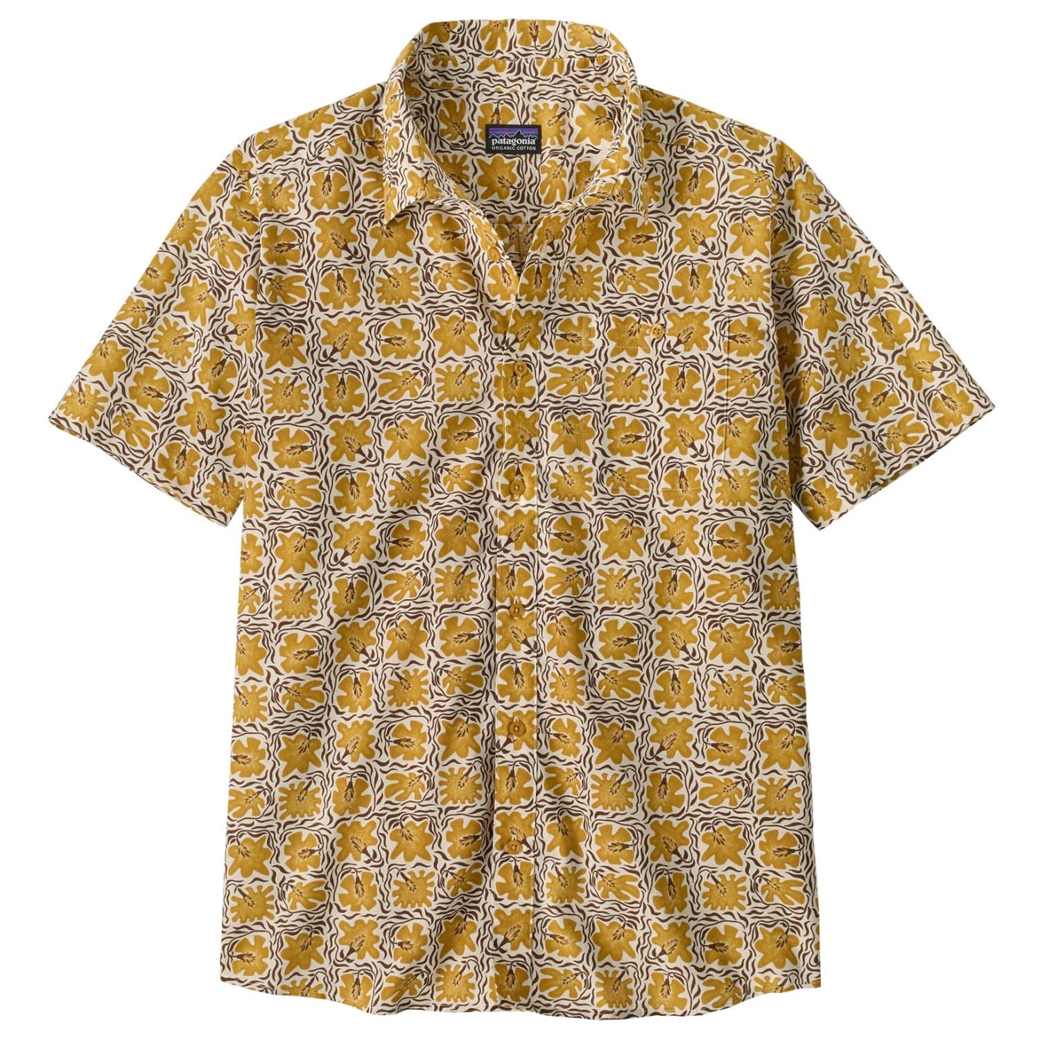 Мъжка риза с копчета Patagonia Go To Shirt - Future Flowers: Natural