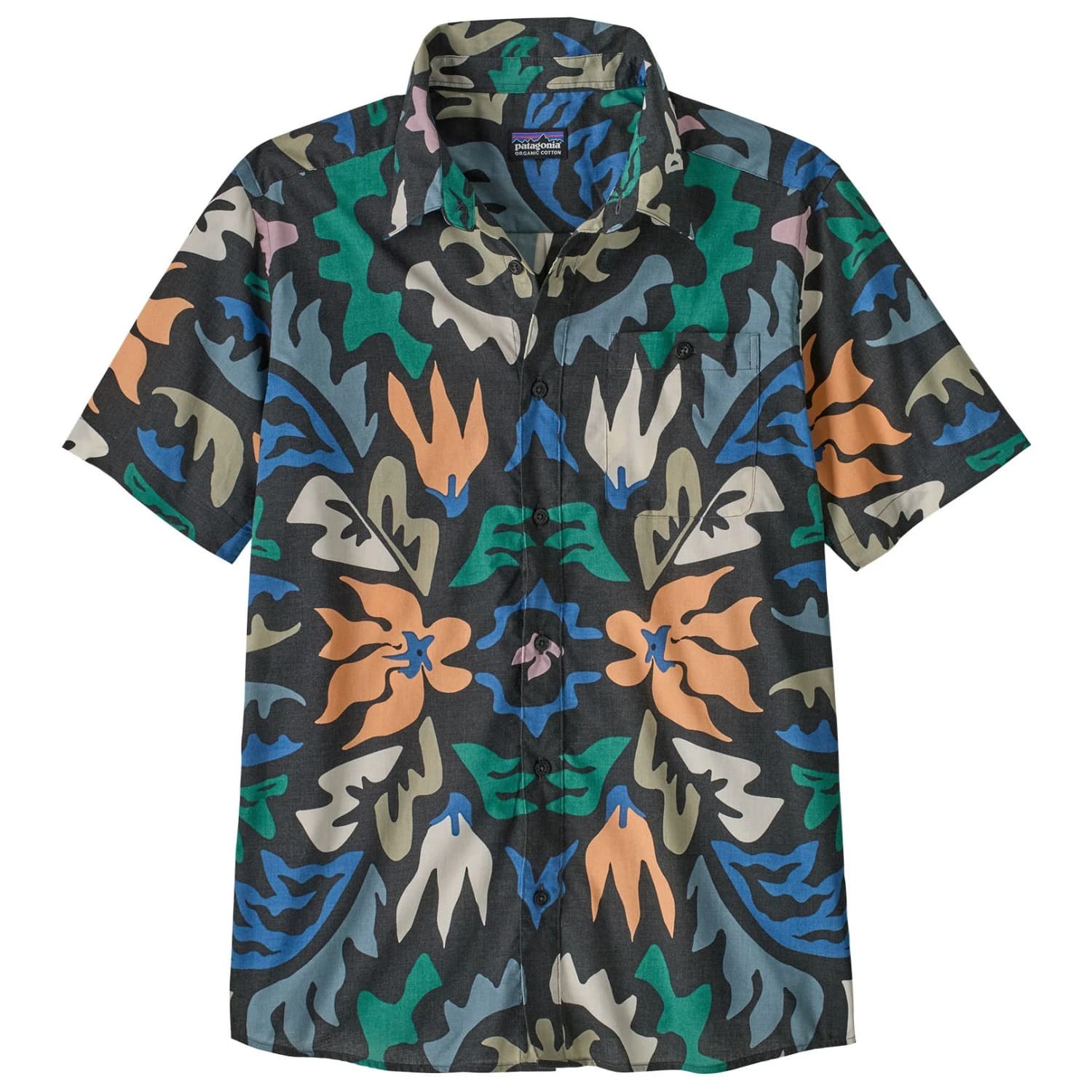 Мъжка риза с копчета Patagonia Go To Shirt - Kaleido: Black