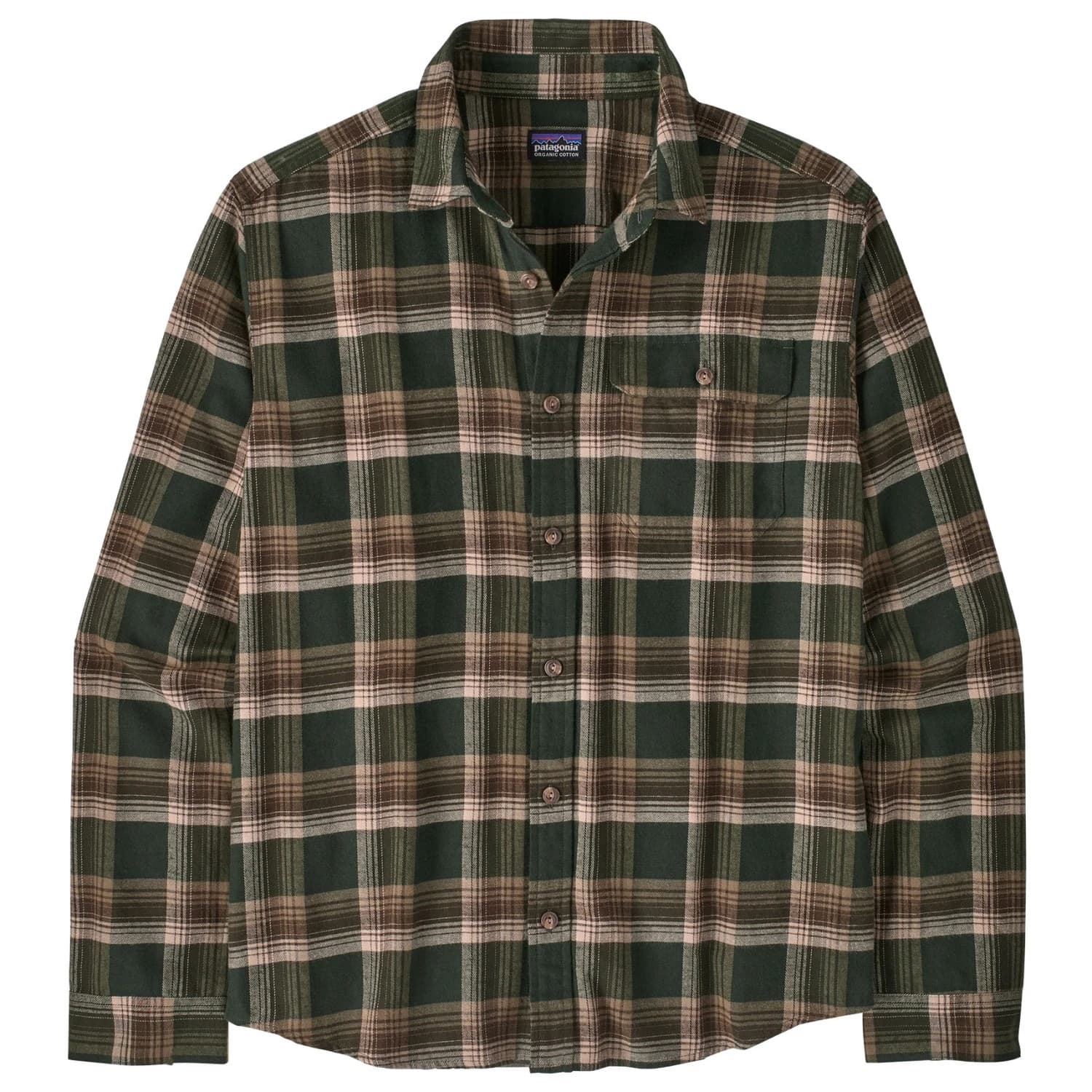 Мъжка риза с копчета Patagonia L/S LW Fjord Flannel Shirt - Cozy Cabin: Treeline Green