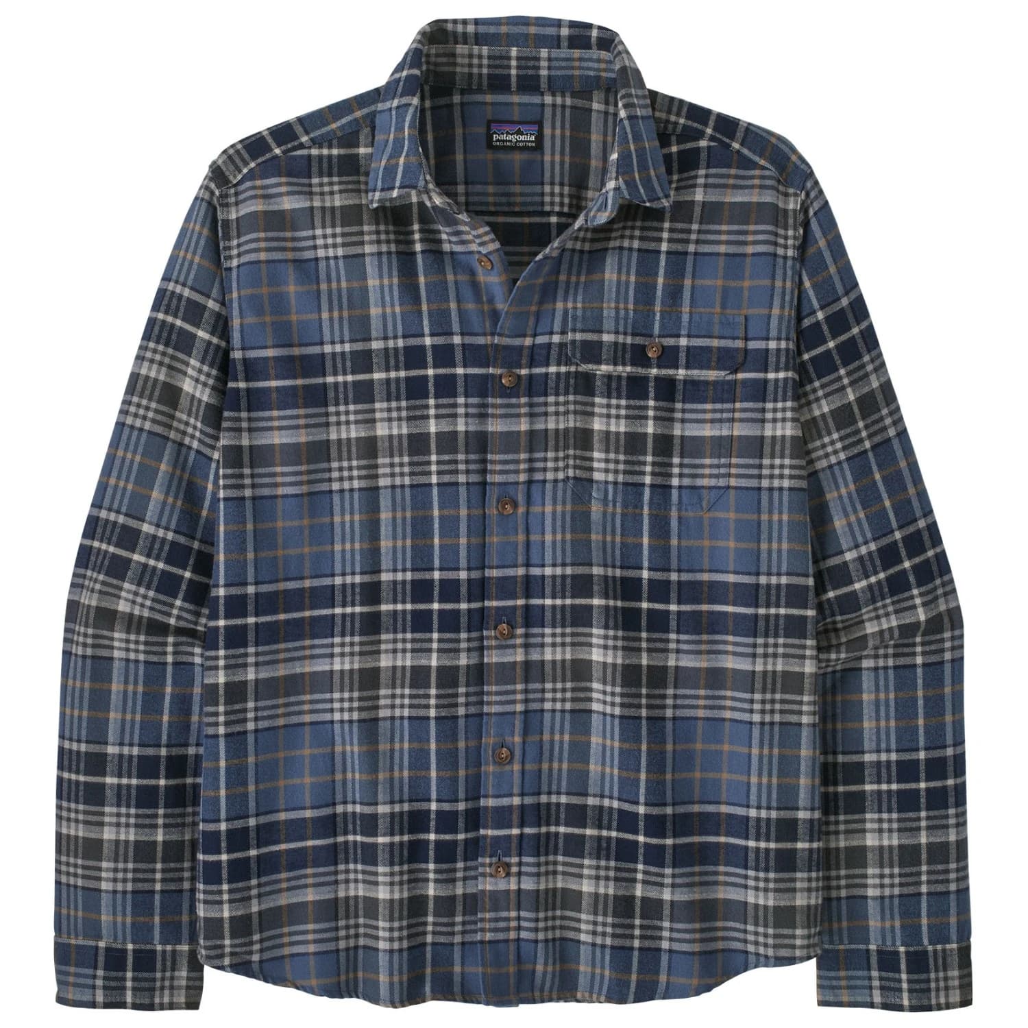 Мъжка риза с копчета Patagonia L/S LW Fjord Flannel Shirt - Depth: New Navy