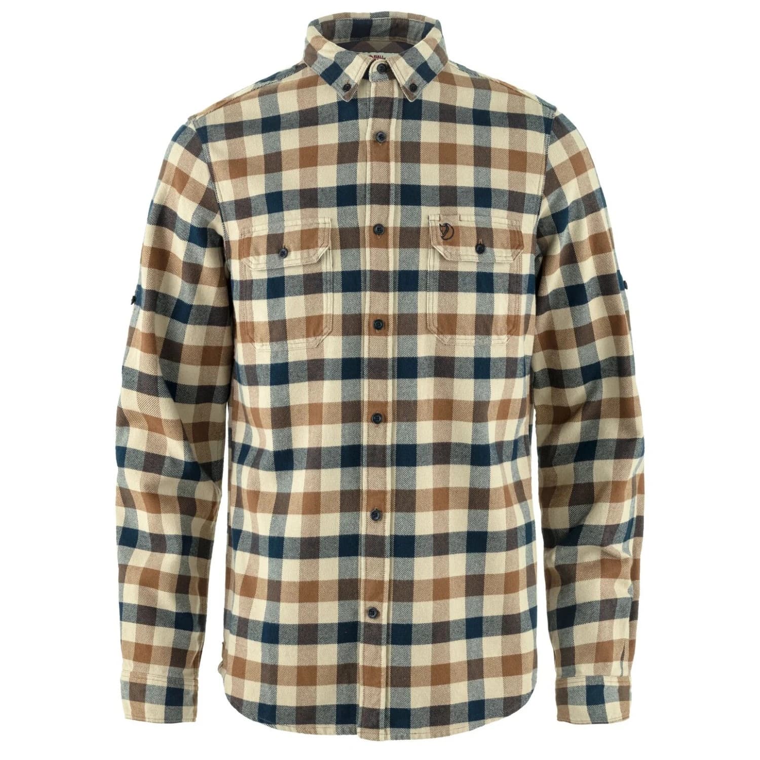 Мъжка риза с копчета Fjällräven Skog Shirt - Fossil / Dark Navy