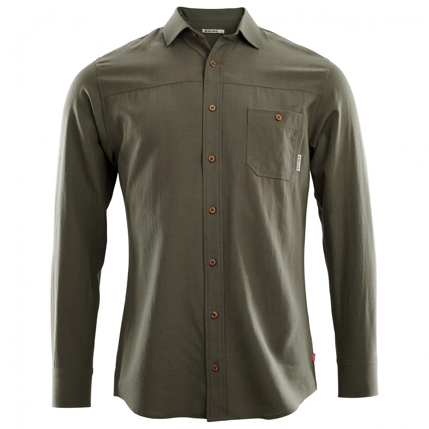 Мъжка мериносова блуза Aclima Woven Wool Shirt - Ranger Green