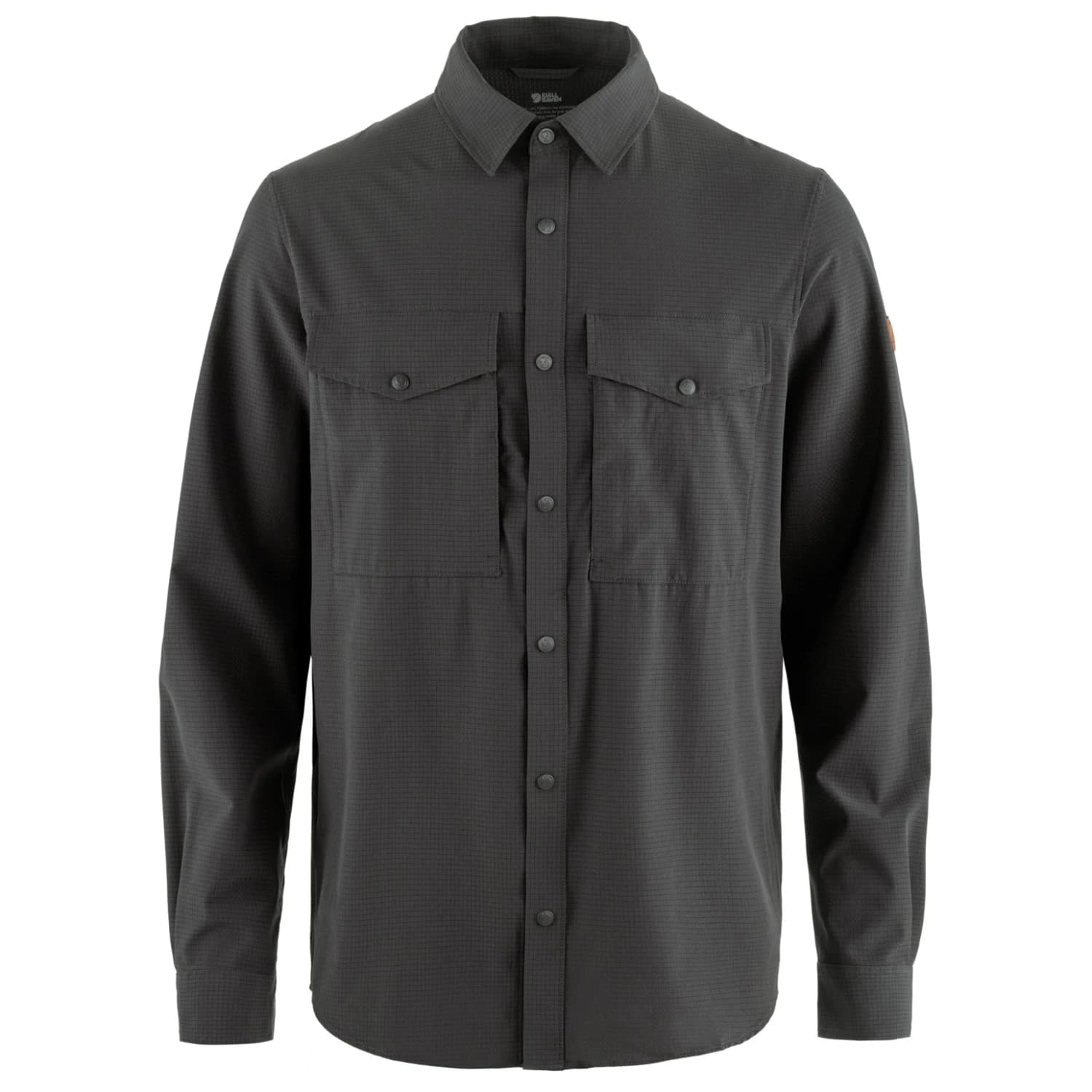 Мъжка риза с копчета Fjällräven Abisko Trekking Shirt - Dark Grey