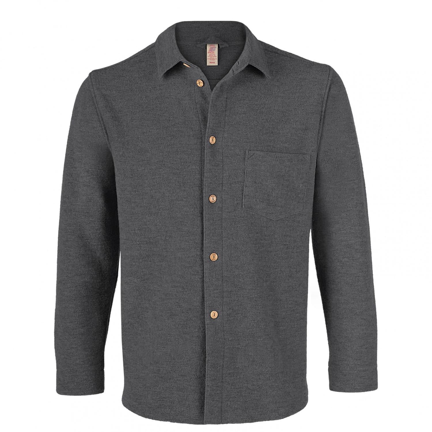 Мъжка риза с копчета Engel L/S Shirt - Lavagrau Melange