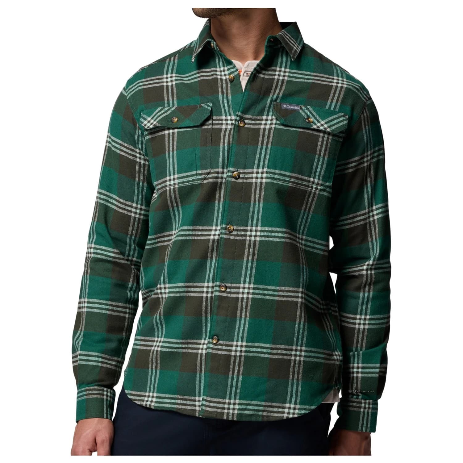 Мъжка риза с копчета Columbia Flare Gun Stretch Flannel Shirt - Rain Forest / Trail's Edge Plaid