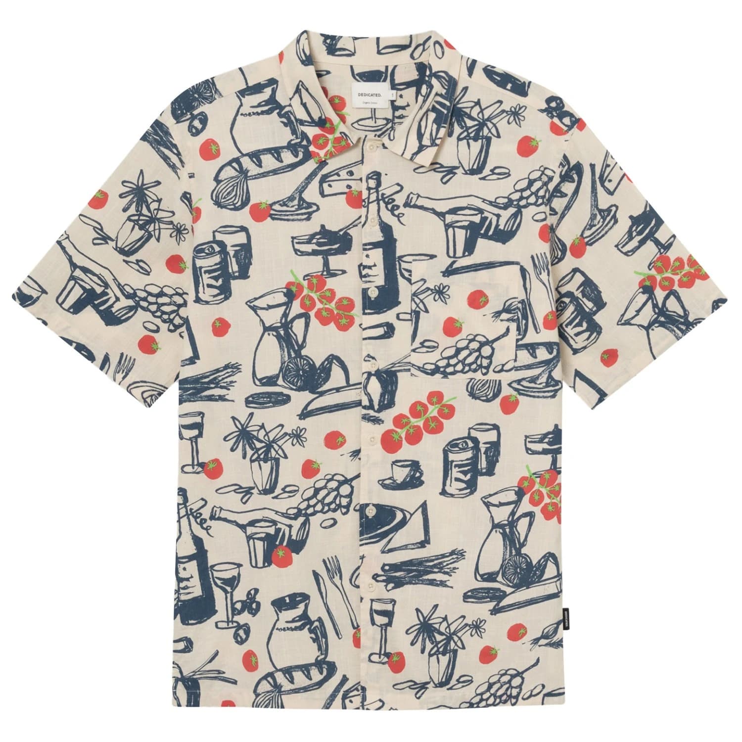 Мъжка риза с копчета Dedicated Shirt Brantevik Shirt - Dinner Time Blue