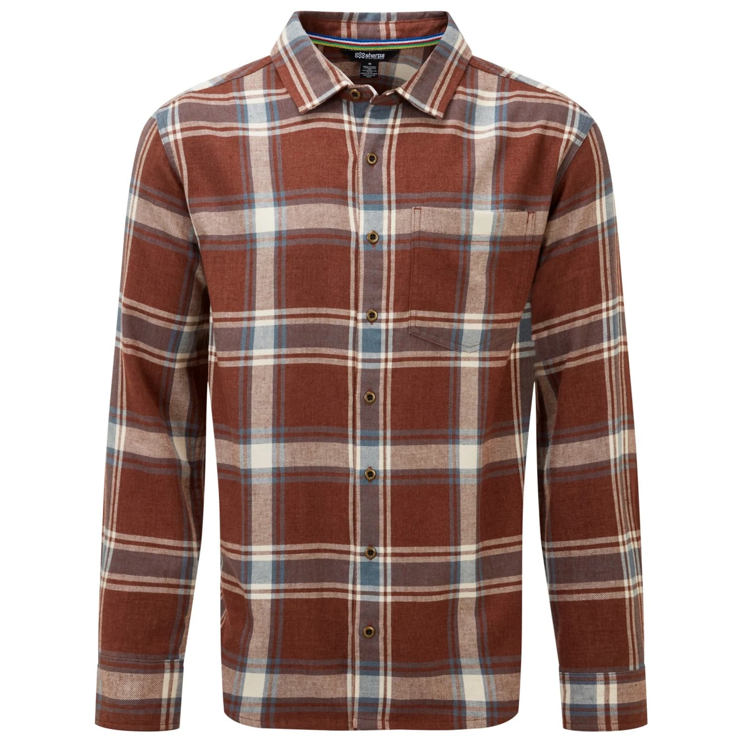 Мъжка риза с копчета Sherpa Batsa Eco L/S Shirt - Cappuccino